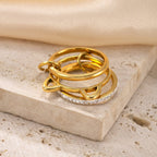 Whisker Charm Stack Ring - Zoene Jewels