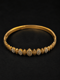 Women's 18K Gold Plated Geometric Zircon Bangle – Luxury Stainless Steel Bracelet - Zoene Jewels